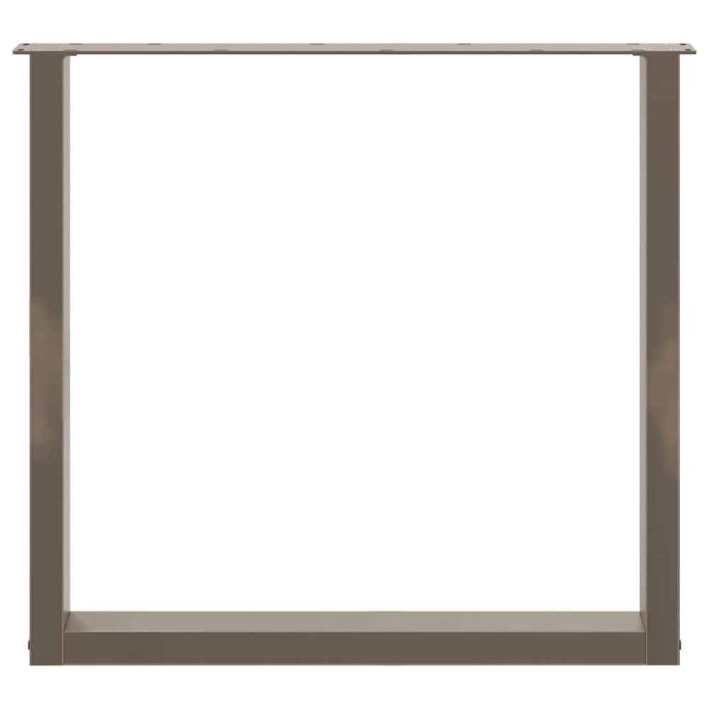 Produktbild för Matbordsben U-formade 3 st naturstål 80x(72-73) cm stål