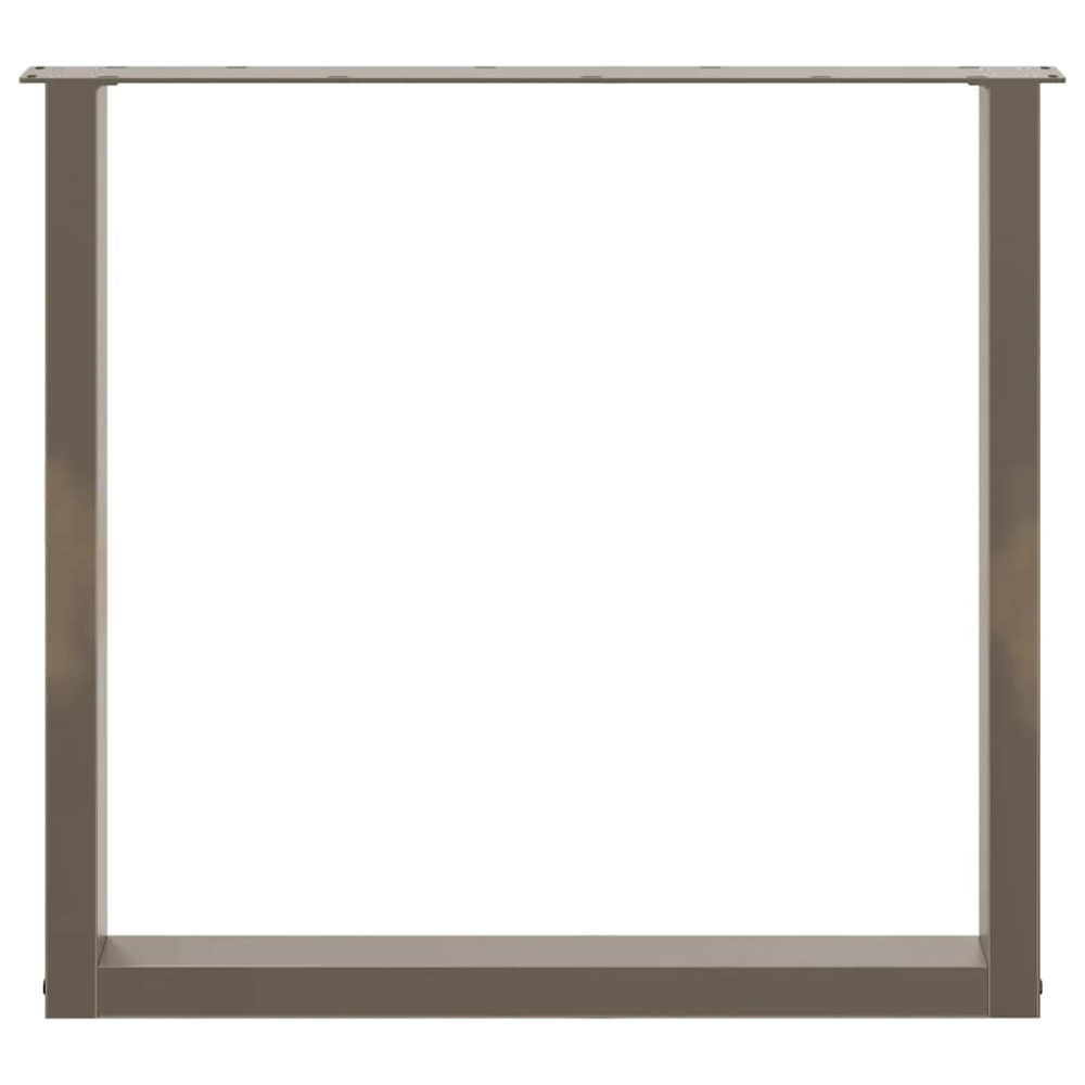Produktbild för Matbordsben U-formade 3 st naturstål 90x(72-73) cm stål