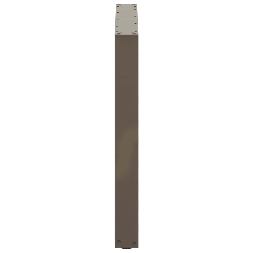 Produktbild för Matbordsben U-formade 3 st naturstål 90x(72-73) cm stål