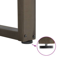 Produktbild för Matbordsben U-formade 3 st naturstål 90x(72-73) cm stål