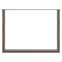 Produktbild för Matbordsben U-formade 3 st naturstål 100x(72-73) cm stål