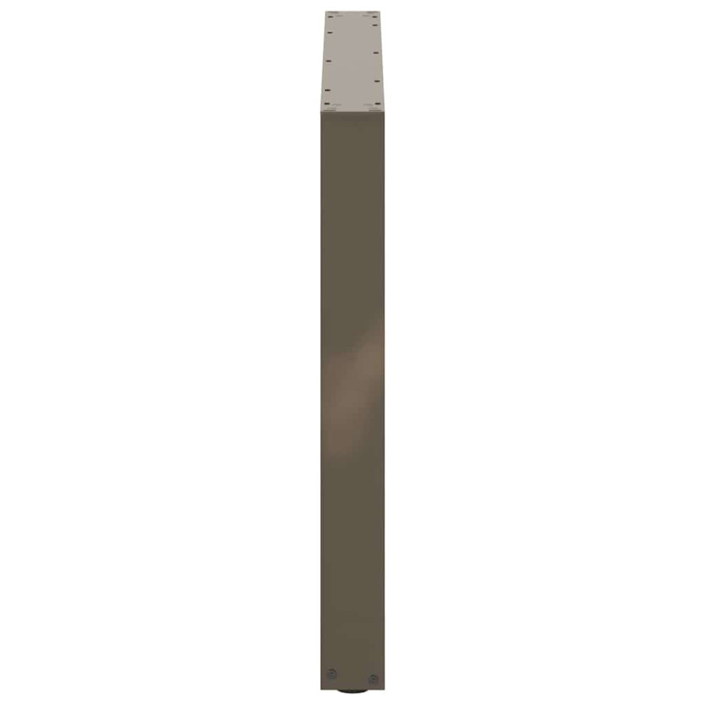 Produktbild för Matbordsben U-formade 3 st naturstål 100x(72-73) cm stål