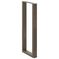 Produktbild för Barbordsben U-formade 2 st naturstål 40x(100-101) cm stål