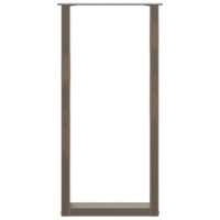 Produktbild för Barbordsben U-formade 2 st naturstål 40x(100-101) cm stål