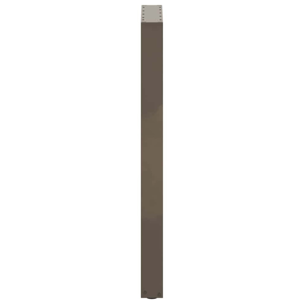Produktbild för Barbordsben U-formade 2 st naturstål 40x(100-101) cm stål