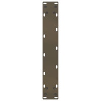 Produktbild för Barbordsben U-formade 2 st naturstål 40x(100-101) cm stål