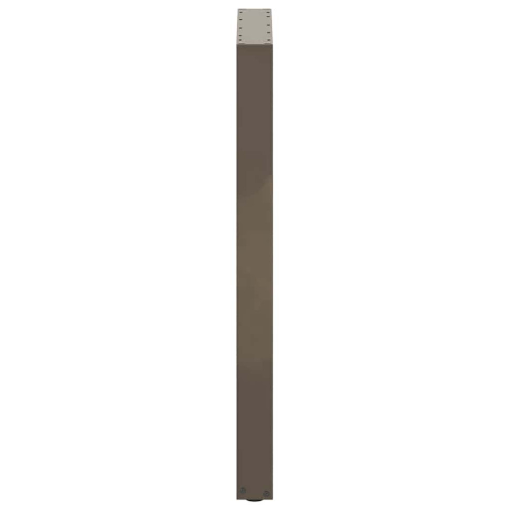 Produktbild för Barbordsben U-formade 2 st naturstål 60x(100-101) cm stål