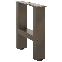 Produktbild för Soffbordsben naturstål 2 st 40x(30-31) cm stål