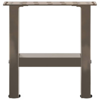 Produktbild för Soffbordsben naturstål 2 st 40x(30-31) cm stål