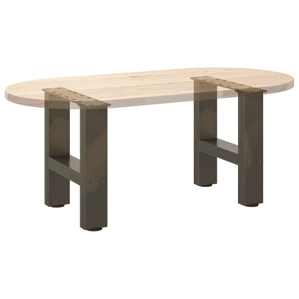 Produktbild för Soffbordsben naturstål 2 st 40x(30-31) cm stål