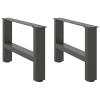 Produktbild för Soffbordsben antracit 2 st 50x(30-31) cm stål