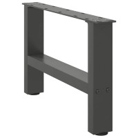 Produktbild för Soffbordsben antracit 2 st 50x(30-31) cm stål