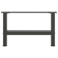 Produktbild för Soffbordsben antracit 2 st 50x(30-31) cm stål