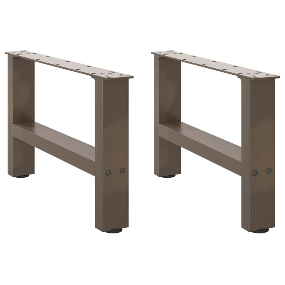 Produktbild för Soffbordsben naturstål 2 st 50x(30-31) cm stål