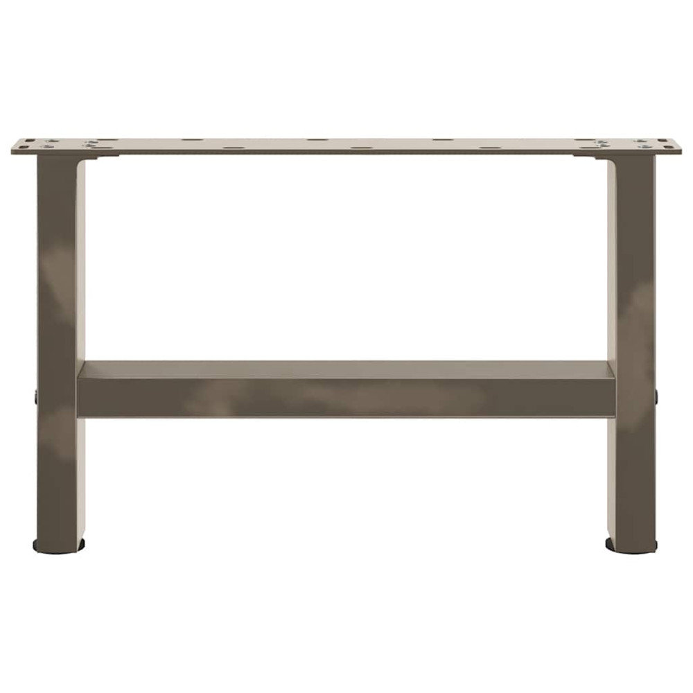 Produktbild för Soffbordsben naturstål 2 st 50x(30-31) cm stål
