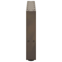 Produktbild för Soffbordsben naturstål 2 st 50x(30-31) cm stål