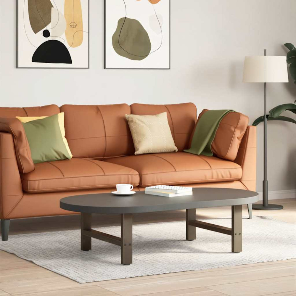 Produktbild för Soffbordsben naturstål 2 st 60x(30-31) cm stål