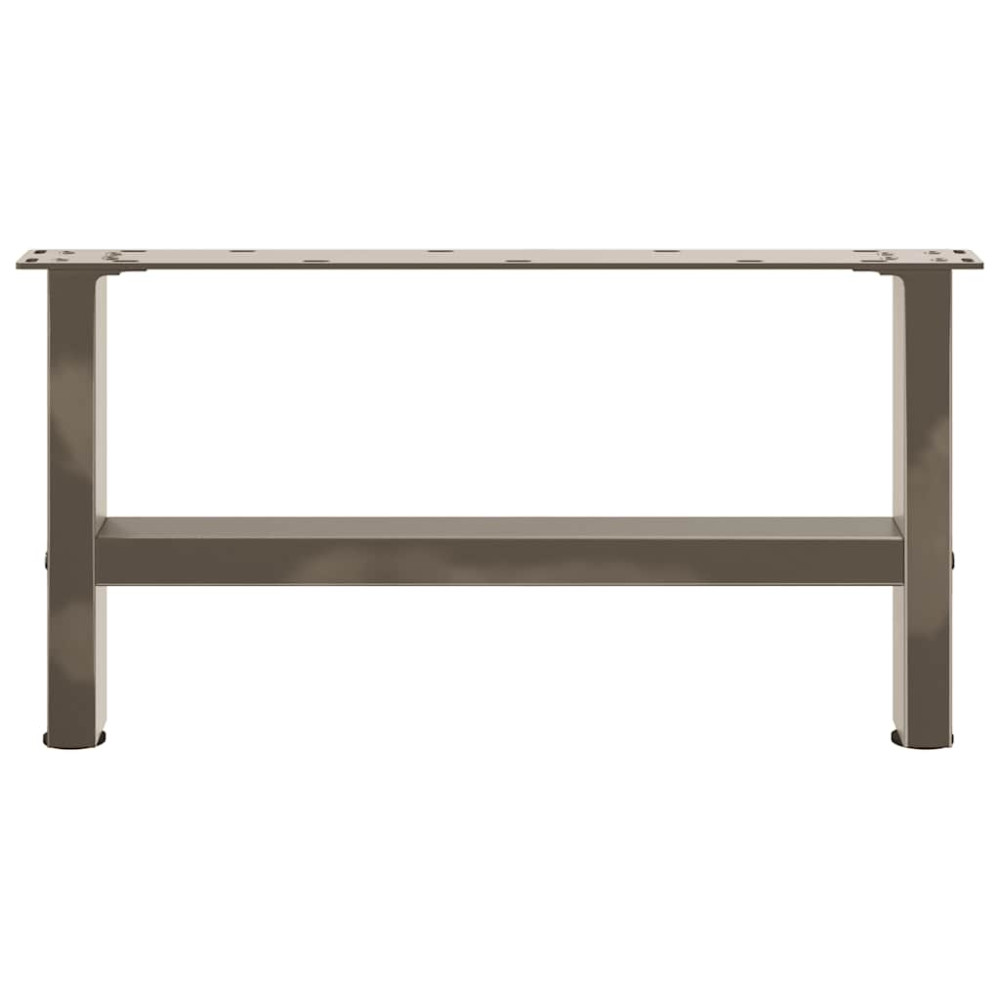 Produktbild för Soffbordsben naturstål 2 st 60x(30-31) cm stål