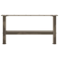 Produktbild för Soffbordsben naturstål 2 st 60x(30-31) cm stål