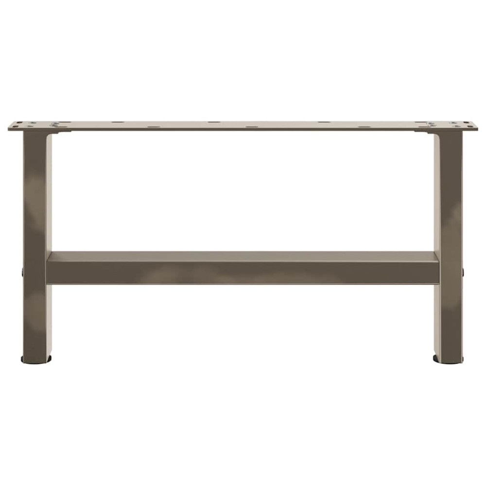 Produktbild för Soffbordsben naturstål 2 st 60x(30-31) cm stål