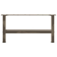 Produktbild för Soffbordsben naturstål 2 st 60x(30-31) cm stål