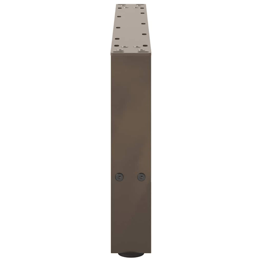 Produktbild för Soffbordsben naturstål 2 st 60x(30-31) cm stål