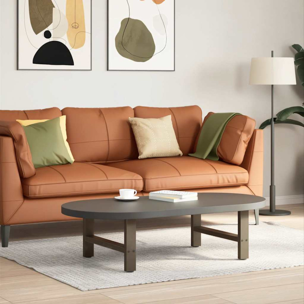 Produktbild för Soffbordsben naturstål 2 st 70x(30-31) cm stål