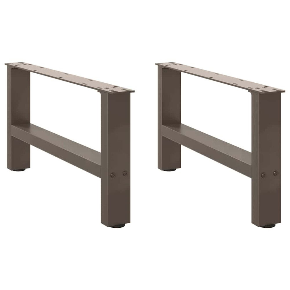 Produktbild för Soffbordsben naturstål 2 st 70x(30-31) cm stål