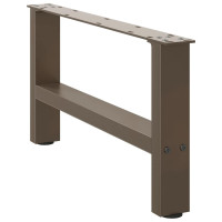 Produktbild för Soffbordsben naturstål 2 st 70x(30-31) cm stål