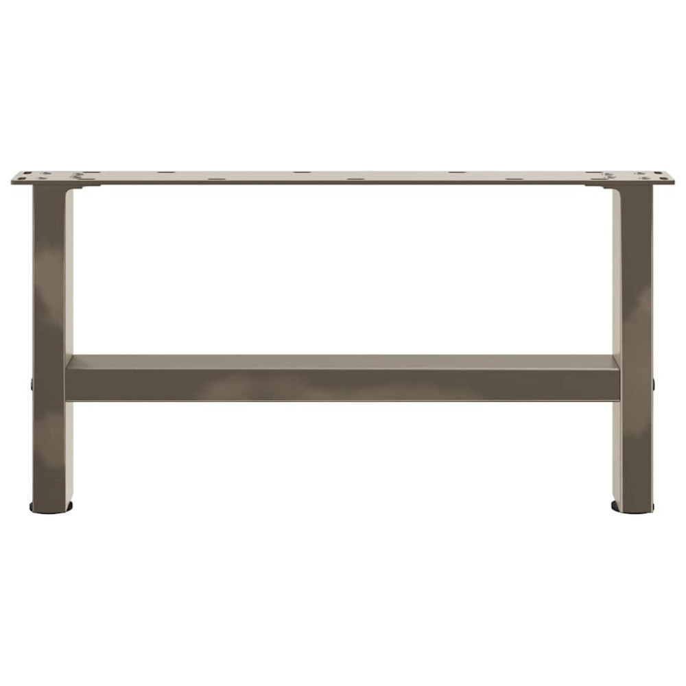 Produktbild för Soffbordsben naturstål 2 st 70x(30-31) cm stål