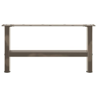 Produktbild för Soffbordsben naturstål 2 st 70x(30-31) cm stål