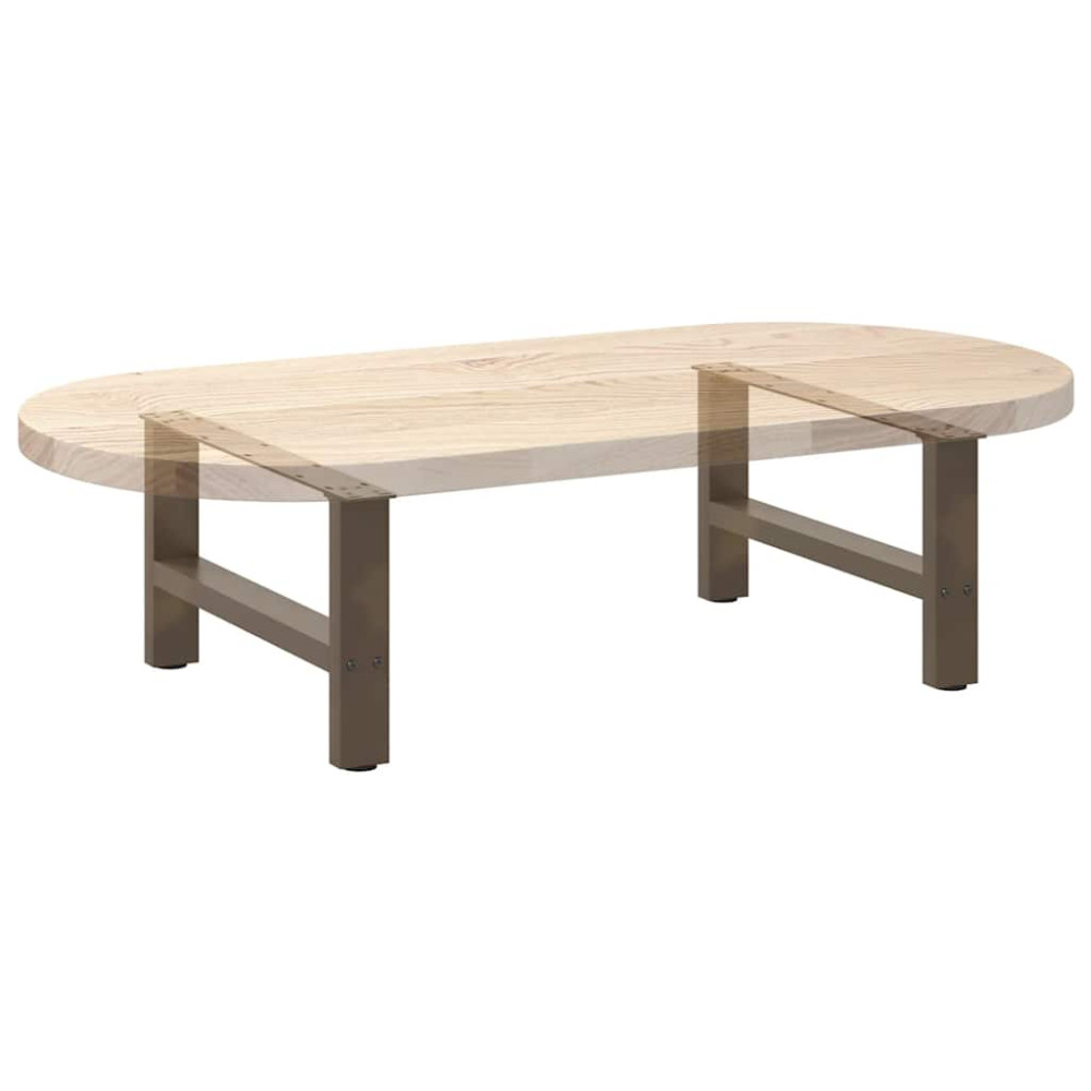 Produktbild för Soffbordsben naturstål 2 st 70x(30-31) cm stål
