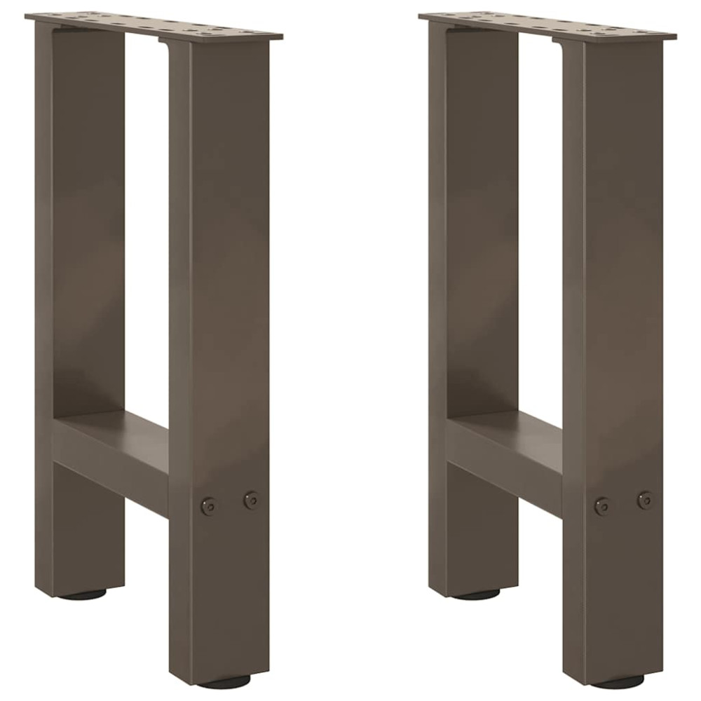 Produktbild för Soffbordsben naturstål 2 st 28x(42-43) cm stål