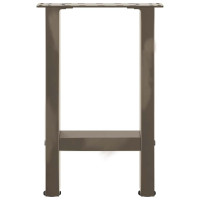 Produktbild för Soffbordsben naturstål 2 st 28x(42-43) cm stål