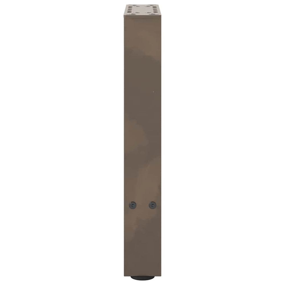 Produktbild för Soffbordsben naturstål 2 st 28x(42-43) cm stål