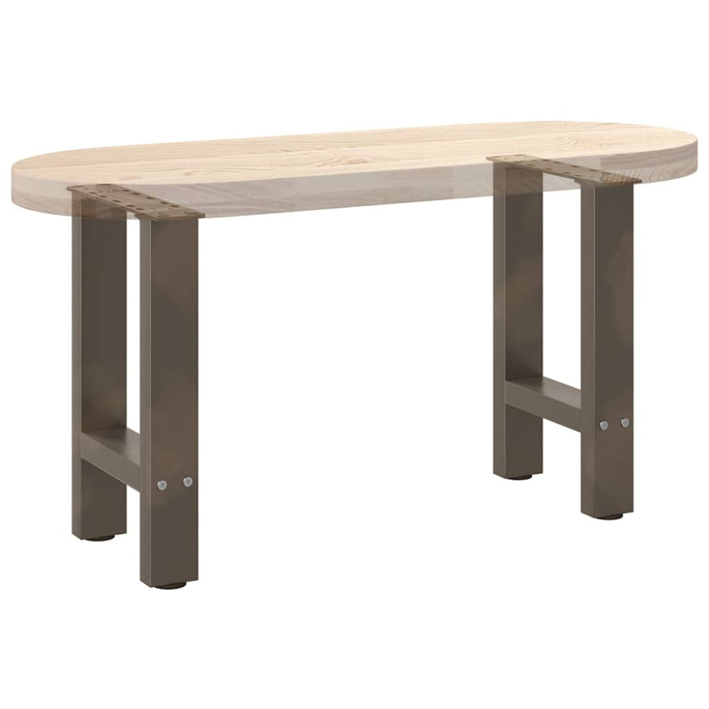Produktbild för Soffbordsben naturstål 2 st 28x(42-43) cm stål