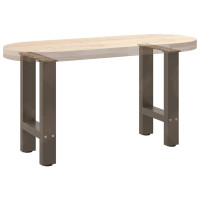 Produktbild för Soffbordsben naturstål 2 st 28x(42-43) cm stål