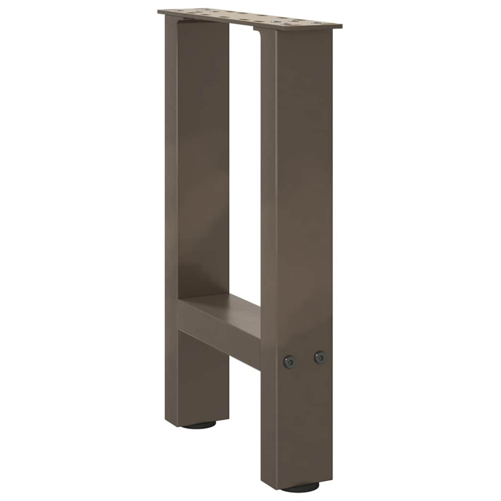 Produktbild för Soffbordsben naturstål 2 st 38x(42-43) cm stål