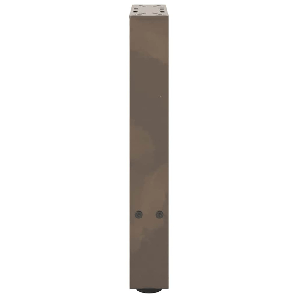 Produktbild för Soffbordsben naturstål 2 st 38x(42-43) cm stål