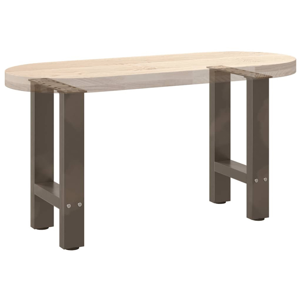 Produktbild för Soffbordsben naturstål 2 st 38x(42-43) cm stål
