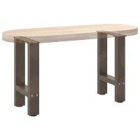 Produktbild för Soffbordsben naturstål 2 st 38x(42-43) cm stål