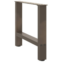 Produktbild för Soffbordsben naturstål 2 st 50x(42-43) cm stål