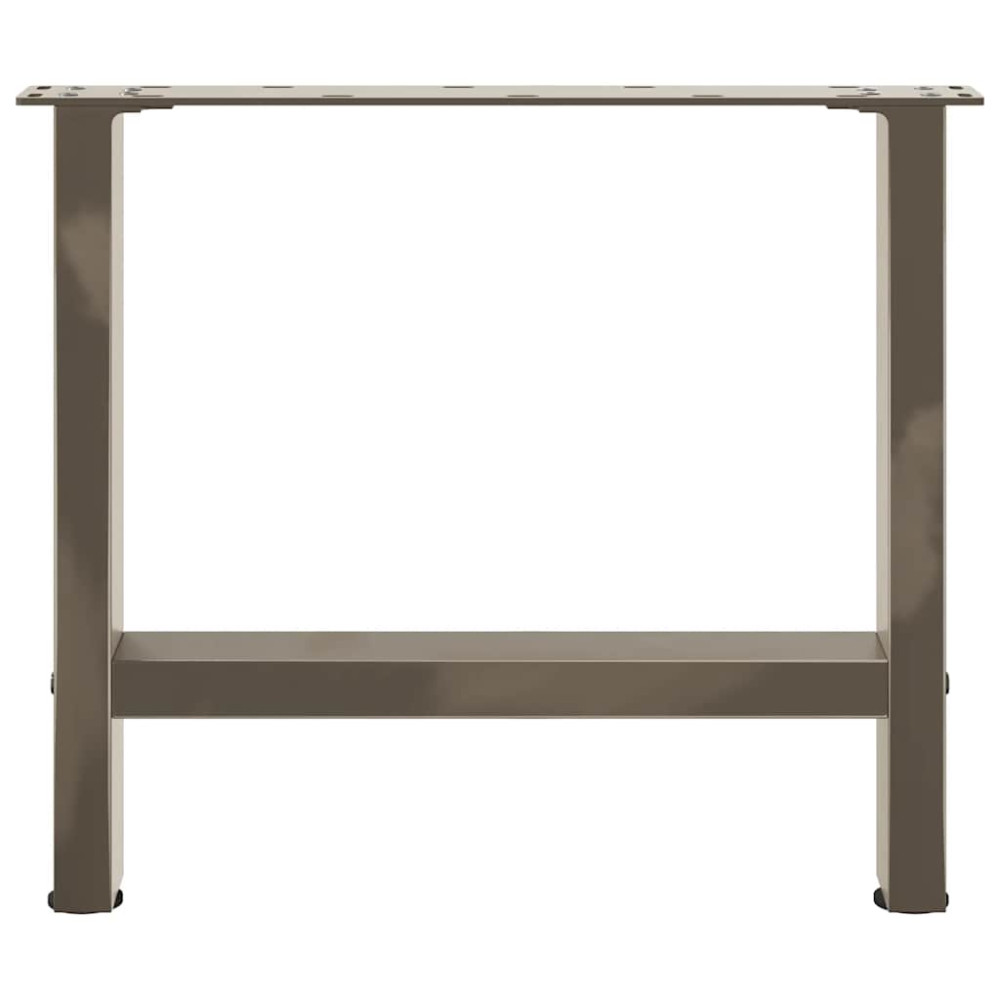 Produktbild för Soffbordsben naturstål 2 st 50x(42-43) cm stål