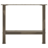Produktbild för Soffbordsben naturstål 2 st 50x(42-43) cm stål