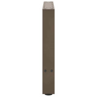Produktbild för Soffbordsben naturstål 2 st 50x(42-43) cm stål