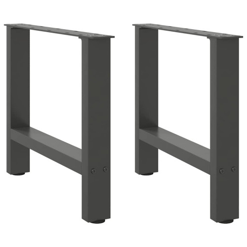 vidaXL Soffbordsben antracit 2 st 60x(42-43) cm stål
