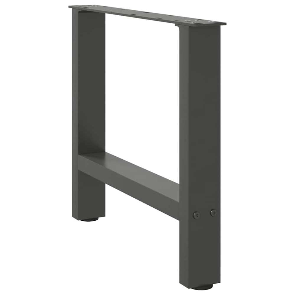 Produktbild för Soffbordsben antracit 2 st 60x(42-43) cm stål