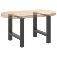 Produktbild för Soffbordsben antracit 2 st 60x(42-43) cm stål