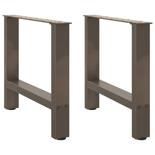 vidaXL Soffbordsben naturstål 2 st 60x(42-43) cm stål