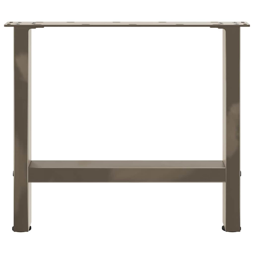 Produktbild för Soffbordsben naturstål 2 st 60x(42-43) cm stål